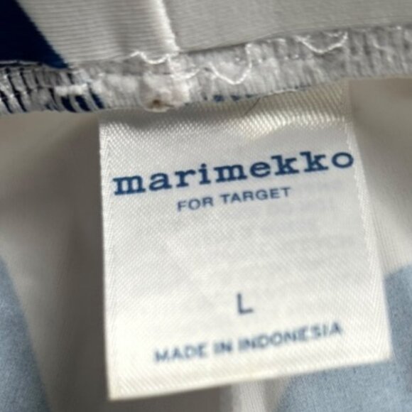 marimekko swim blue white wave print spandex pants L - Picture 2 of 4